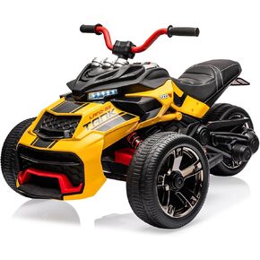 12V 3 Wheeler Ride على دراجة نارية كهربائية ATV ، مركبة كهربائية تعمل بالبطارية مع مصابيح LED ، وسرعة عالية ومنخفضة ، والقرن ، والموسيقى ، والاستر