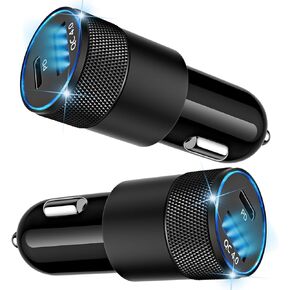 48W USB C Car Charger, Dual Port Fast Car Charger with PD&QC4.0, Ultra-Fast Charging for i Phone 16/15 Pro/Samsung S24, Compatible with Car/Truck/SUV, Perfect for Drivers, Travelers & Tech Enthusiasts