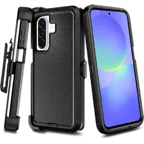Designed for Samsung Galaxy A36 5G Phone Case, Belt Clip Holster [16FT Military Grade Drop Tested] Full-Body Protective Heavy Duty Protection 3 Layers Hybrid Shockproof Rugged Case, Black