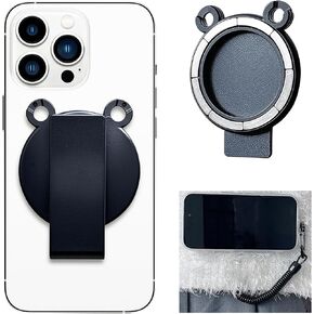 CCSamll Magnetic Phone Belt Clip Holder with Anti Theft Phone Chain, Detachable Holster Belt Clip for Hiking Travel Outdoor Climbing for iPhone Samsung Google Moto Mag Black