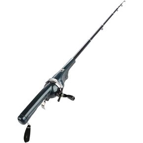 Portable Fishing Rod, Plastic Folding Fishing Rod with Enclosed Reel Tackle Accessory for Traveling