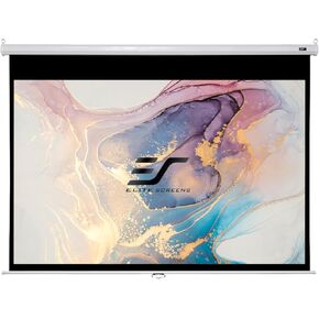 Elite Screens Manual Series, 80-INCH, 4:3 Aspect Ratio. Manual Pull Down Projector Screen with AUTO LOCK for Home Movie Theater, 8K / 4K Ultra HD 3D Ready, M80NWV, White