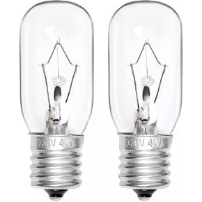 2pcs Microwave Bulb WB36X10003 - E17 Base 130V 40W Microwave Light Bulb for GE LG Frigidaire Kenmore Universal Type Stove Incandescent Warm White Light Lamp WB02X4235, WB02X4253, WB06X0015