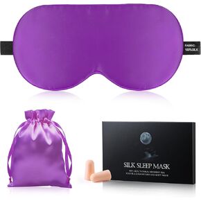 Silk Sleep Eye Mask for Kids, 100% Real Natural Pure Silk Sleeping Masks, Blindfold Sleep Eye Cover with Adjustable Strap, Soft & Lightweight Night Eyeshade for Boys Girls Teens (2 Pack)