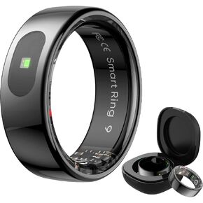 Smart Ring Health Tracker for Women & Men, No Subscription Required, Fitness Ring with Sleep & Motion Tracking, Touch Control, Compatible with iOS & Android (Gold, 10)