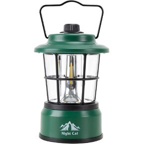 Night Cat LED Camping Lantern: Portable Outdoor Light for Camping Hiking Fishing Picnic Emergency 4xAA Battery Powered (Not Included)