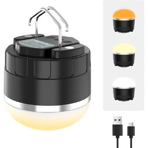 LED Camping Lantern Rechargeable, Camp Essentials, RGB Color Changing, 1000LM, 4 Light Modes, Magnetic Base, IP65 Waterproof, Portable Lantern for Camping, Hiking, Hurricanes and Power Outages