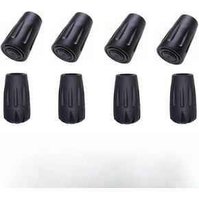 Walking Stick Tip Replacement, 8 Pack Rubber Tips for Walking Sticks Hiking Poles Trekking Poles Hiking Sticks