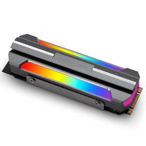 M.2 NVMe Heatsink 2280 ARGB Hard Drive Heatsink Cooling M2.2280 SSD Cooler 5V 3Pin Addressable RGB Radiator SSD Heatsink with Thermal Pad