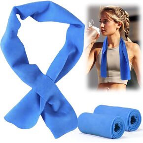 3 Pack PVA Cooling Towels for Neck and Face – Reusable Instant Ice Towels with UPF 50+, Long-Lasting Cooling Wraps for Hot Weather, Sports, Gym, Yoga (29.5"x3")