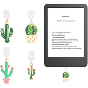 4pcs سحر قابس الغبار متوافق مع Kindle Paperwhite 2021 تم إصدارها ， المقابس المقاومة للغبار الصبار ، النوع C/USB C غبار المقابس