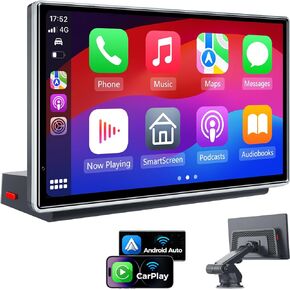 7 "شاشة Android Android Auto الشاشة للسيارة - التحكم الصوتي ، التنقل في GPS ، شاشة تعمل باللمس عالية الدقة ، AirPlay ، تناسب جميع المركبات