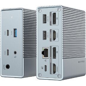 HyperDrive USB-C & Thunderbolt 4 Hub with Integrated GaN Power Source - Three Thunderbolt 4 Downstream Ports and One Upstream Port with 96W Passthrough Charging