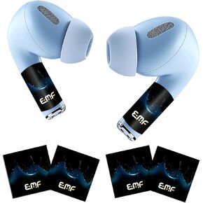 4 Pcs Protection Stickers for AirPods Pro 2nd/3rd Gen, Bluetooth Headphones, Wireless Earbuds, and Headsets - Black