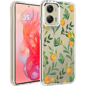 Unov Case Compatible with Motorola Moto G Stylus 2024 5G Clear with Design Soft TPU Shock Absorption Slim Embossed Pattern Protective Back Cover 6.5 inches (Flower Bouquet)