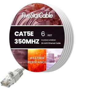 Cat5e Ethernet Cable 100 Feet Black, High-Speed Patch Cable, RJ45 Network LAN Cable, Gigabit Internet Cord for Router, Modem, PC, Gaming, Smart TV