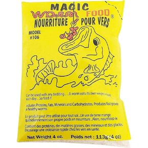 Lurwind Magic Worm Food 3 Pack of 4oZ Premium Earthworm & Nightcrawler وجبة - التغذية الاحترافية الكاملة للديدان الطعم - 32 العناصر الغذائية الأساسية