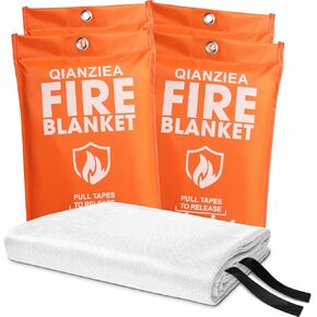Emergency Fire Blanket,4 Pack,40"x40" Home and Kitchen Fiberglass Fire Blanket