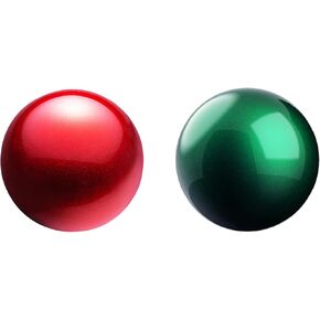 SANWA 34mm/1.34inch Trackball, Replacement Ball for Logitech M575, M570, MX Ergo, Kensington TB450, TB550, Pro Fit Ergo, and Other Compatible Trackball Mouse, Glossy Red + Green, Set of 2