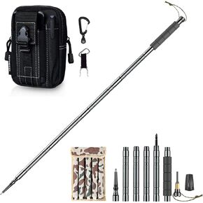 Hiking Pole Detachable Lightweight for Hiking & Outdoor Tactical Holster Military Molle Hip Waist Belt Bag