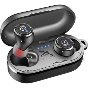 Tozo T10 اللاسلكي سماعات الأذن Bluetooth 5.3 سماعات الرأس ، App تخصيص EQ ، تصميم Ergonomic ، وقت اللعب 55 ساعة ، حالة الشحن اللاسلكية ، سماعات رأس IPX8 مقاومة للماء ، 2025 إصدار جديد