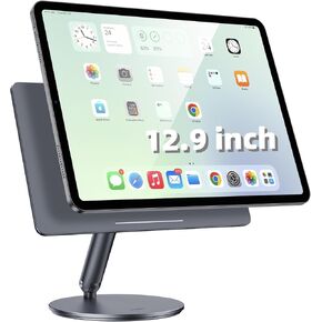 BENKS Magnetic iPad Stand, Infinity Pro 360° Rotating iPad Mount, Foldable Portable Tablet Holder, Adjustable Rotating Table Stand for Apple iPad Pro 11" 1st/2nd/3rd/4th Gens, iPad Air 11" 6th/5th/4th