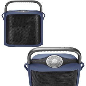 Protective Cover Carrying Silicone Case for Soundcore Motion X600 Bluetooth Speaker, Outdoor Travel Anti-Slip Scratch case with Adjustable Shoulder Strap