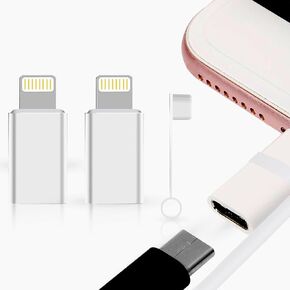 2 Pack USB C to Lightning Adapter 27W Fast Charging Compatible for iPhone 14,13,12,11,X,8,SE iPad,iPod,AirPods, USB-C to Lightning Adapter Not for Audio Headphones/OTG Android, with Anti-Lost Holder