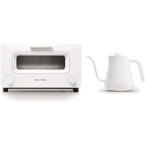BALMUDA Combo Pack in White | The Toaster & The Kettle | Steam Toaster and Electric Gooseneck Kettle