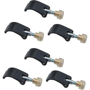 6pcs Trident Pole Clip Replacement Exterior Quick Flip Locking Clip with Nut and Screw for Hiking Poles Walking Poles Camping Hiking Backpacks Outdoor Repair Preparation 14/16/18 Three Models