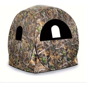 Pop-Up Hunting Ground Blind, Lightweight 1-2 Person Hunting Blind with Carrying Bag, 4-Panel Spring Steel, for Deer, Turkey Duck Hunting, Bow Hunting