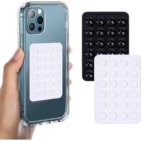 Suction Phone Case Mount, 2Pcs Silicone Phone Suction Grip Compatible with iPhone and Android Cases, Anti-Slip Hands-Free Mobile Accessory Holder, Sticky Phone Grip for Tiktok Videos and Selfies in Kuwait
