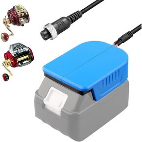 Electric Reel Battery Adapter for Makita 18V Battery Work for Daiwa 14.4V SEABORG 800MJ 800,800J,SABORG 1200MJ 1200,1200J Power Assist Reels Power Super Electric Fishing Reel Power Cable
