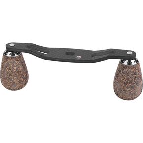 Wood Knob Carbon Fiber Frame Fishing Reel Handle, Replacement Parts with Fittings, Suitable for Casting and Reels
