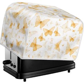 Black Gradient Hibiscus 2&4-Slice Toaster Cover, Hawaii Island Style Print Toaster Cover Bohemia Stripes Tribal Small Kitchen Appliance Bread Maker