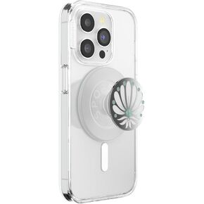 PopSockets Round Phone Grip Compatible with MagSafe, Adapter Ring Included, Phone Holder, Wireless Charging Compatible - Enamel Stamped