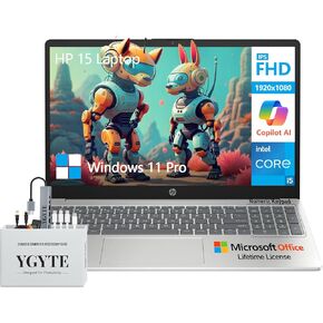 HP 2025 15 Laptop Computer, 15.6" FHD College Students Business Laptop, Intel Core i5 (10 Cores), 40GB RAM 1TB SSD+512GB Docking Set, Windows 11 Pro Lifetime Office, 10-Key Number Pad