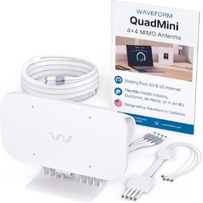 QuadMini Antenna + Window Entry Cable + 20’ Cable Bundle