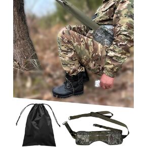 Krapp Strap with Storage Bag,Crap Strap for Pooping in The Woods Portable Outdoor Toilet Solution Crapstrap Versatile Strap with Buckle for Camping Hiking Fishing Hunting for Pooping