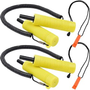 SF ice Picks for ice Fishing Ice Safety Picks Awls with Emergency Whistle with Lanyard Fishing Breaking Tools Accessories for Rescue Signaling Skating Sled Walking Bright Yellow