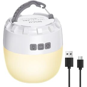 LED Camping Lantern Rechargeable, 8000mAh, 4 Light Modes, Dimmable, 16h, Brightness Memory, Waterproof, Survival Kits for Indoor Outdoor Home Emergency Light Power Outages Hiking Hurricane
