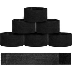 6 PCS Band Funeral Mourning Band ، 5 × 30 سم/2 × 11.8 بوصة الحداد للشارات ، نطاقات جنازة قابلة للتعديل مرنة ، حداد فرقة الذراع السوداء على الحداد ، الجنازة ، التذكاري ، العازف
