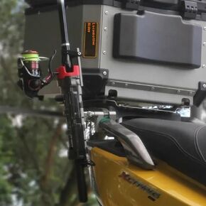 360° Spinning Rod Holder for Bicycle and Motorcycle Easily Mount Securely Attached to The Bike