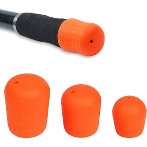 OROOTL Fishing Rod Butt Cushion, Fishing Rod Seat Cushions Silicone Fishing Rod Butt End Cap Fishing Rod Protector Fishing Pole Holder Fishing Accessories L/M/S