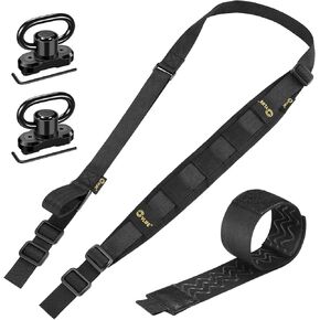 CVLIFE Two Point Sling Quick Adjust Rifle Sling with Elastic Rifle Sling Retainer Band and Comfortable Shoulder Pad