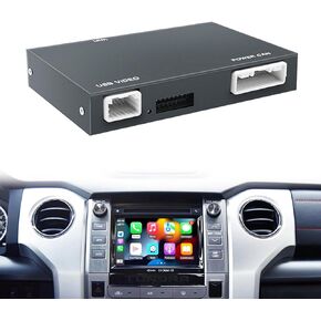 Wireless Carplay/Android Auto Adapter for Toyota with Entune2.0 & Touch2 2014-2019 Retrofit Kit Decoder Fits for Tundra/Highlander/RAV4/Tacoma/Camry/Corolla/Avalon/Prius/CH-R/Sienna/Camry