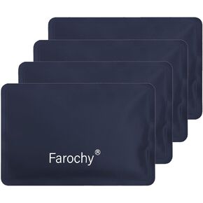 حزم الثلج القابلة لإعادة الاستخدام Farochy لصناديق الغداء - 4Packs حزم ثلج ناع