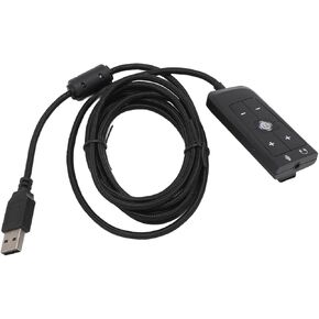 USB to 3.5mm Jack Audio Sound Card Adapter with Headphone and Microphone Jack for Kingston Cloud II PC,Laptop,Linux,Desktops, and More Device