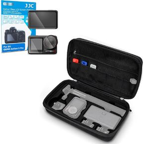 Kiorafoto Action 5 Pro Case + Screen Protector：EVA Carrying Case Shoulder Bag with Screen Protector for DJI Osmo Action 5 Pro Adventure Combo