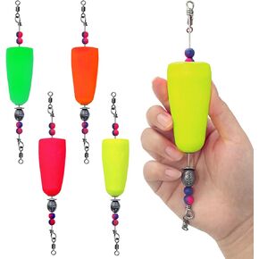 Popping Corks for Saltwater, Fishing Bobbers Floats Fishing Cork Fishing Popping Cork Trout Float Rig Weighted Popping Floats Cork Trout Floats for Fishing Saltwater